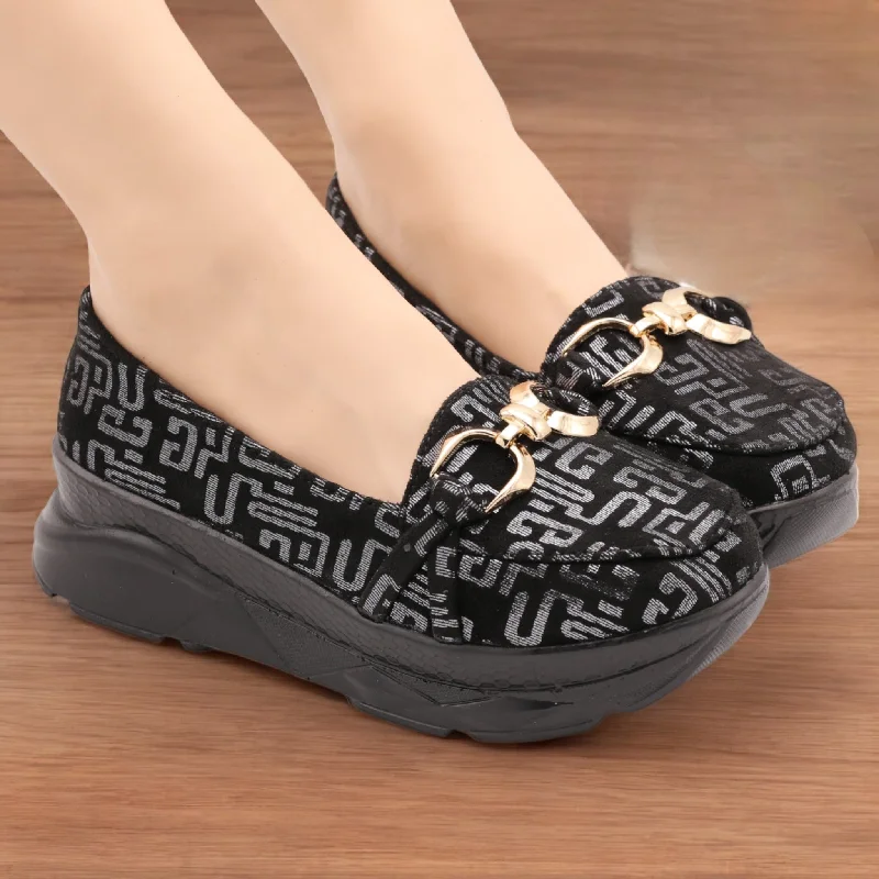 Men's slippers with a removable insole for cleaning M0431 wedge pump