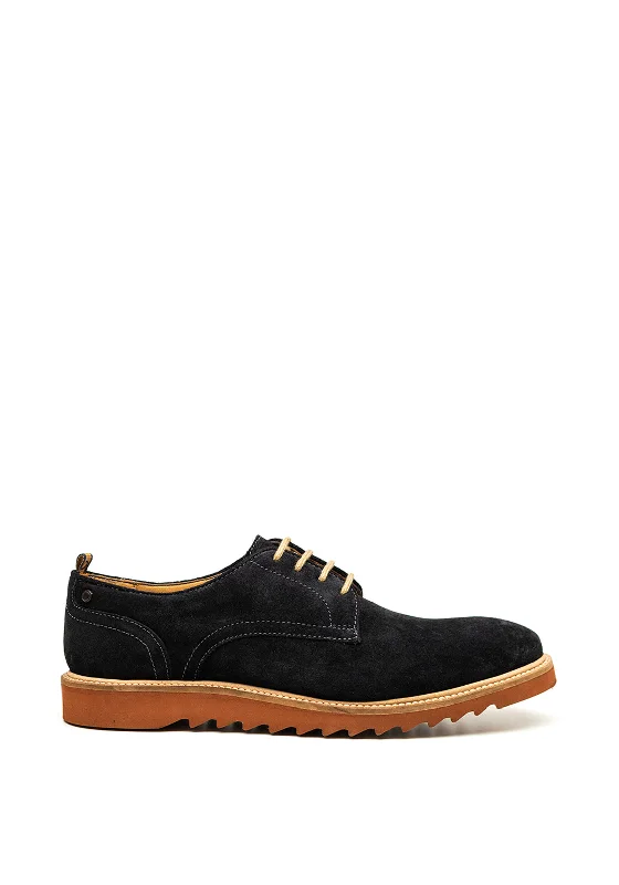Men's casual shoes with a sporty look and feel Base London Coby Suede Brogue Shoes, Navy Men's casual shoes with a sporty look and feel Base London Coby Suede Brogue Shoes, Navy