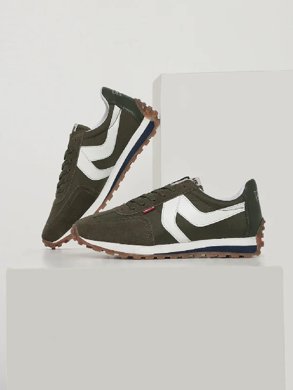 Men's casual shoes with a sporty look and feel Men's Stryder Olive Casual Shoes