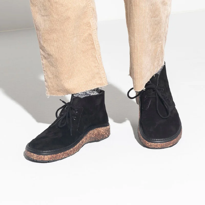Men's casual shoes with a thick sole for added height Milton Desert Boot - Black Suede Men's casual shoes with a thick sole for added height Milton Desert Boot - Black Suede