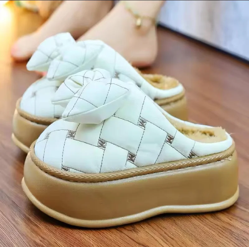Men's slippers with a shock - absorbing midsole Maliana bow comfy