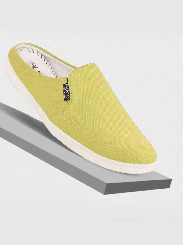 Men's casual shoes with a geometric pattern Men Green Casual Back Open Canvas Stylish Slip On Shoes Men's casual shoes with a geometric pattern Men Green Casual Back Open Canvas Stylish Slip On Shoes