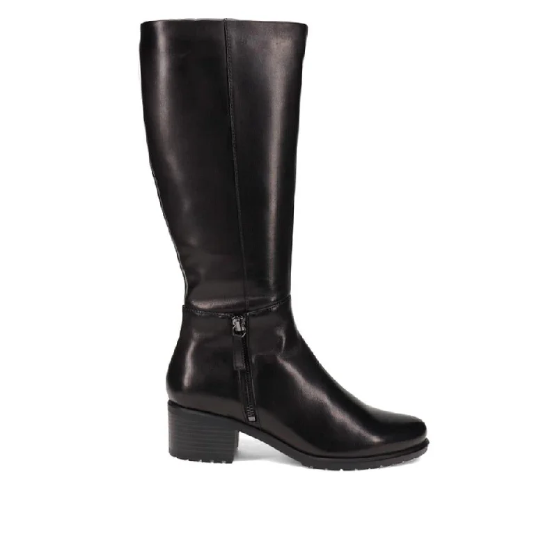 Men's casual shoes with a thick sole for added height Leather Lace-Detailed Long Boots - SINO40508 / 326 465 Men's casual shoes with a thick sole for added height Leather Lace-Detailed Long Boots - SINO40508 / 326 465