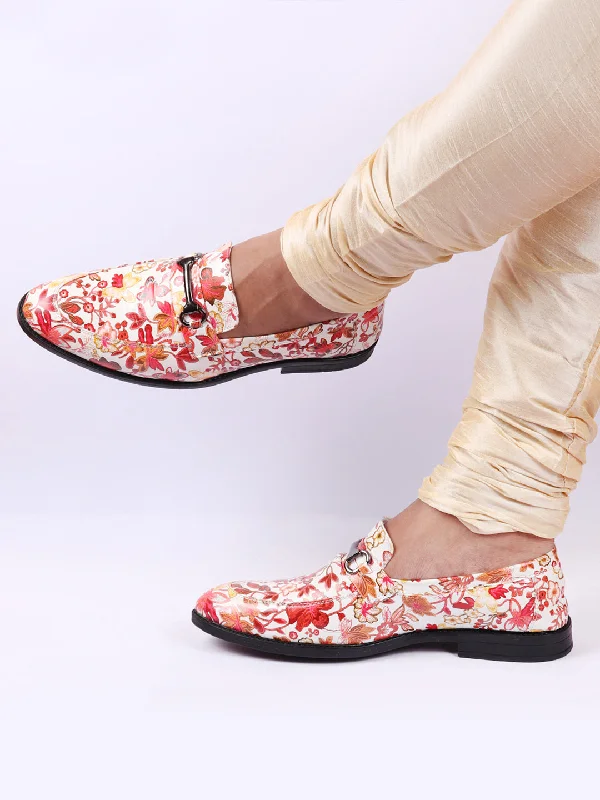 Men's casual shoes with a geometric pattern Men Red Floral Print Horsebit Buckle Weekend Wedding Evening Party Shoes Loafers Men's casual shoes with a geometric pattern Men Red Floral Print Horsebit Buckle Weekend Wedding Evening Party Shoes Loafers