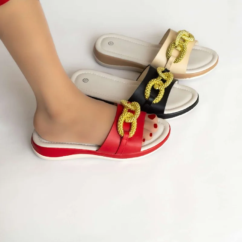 Men's slippers with a breathable fabric upper Cadiana chain slipper