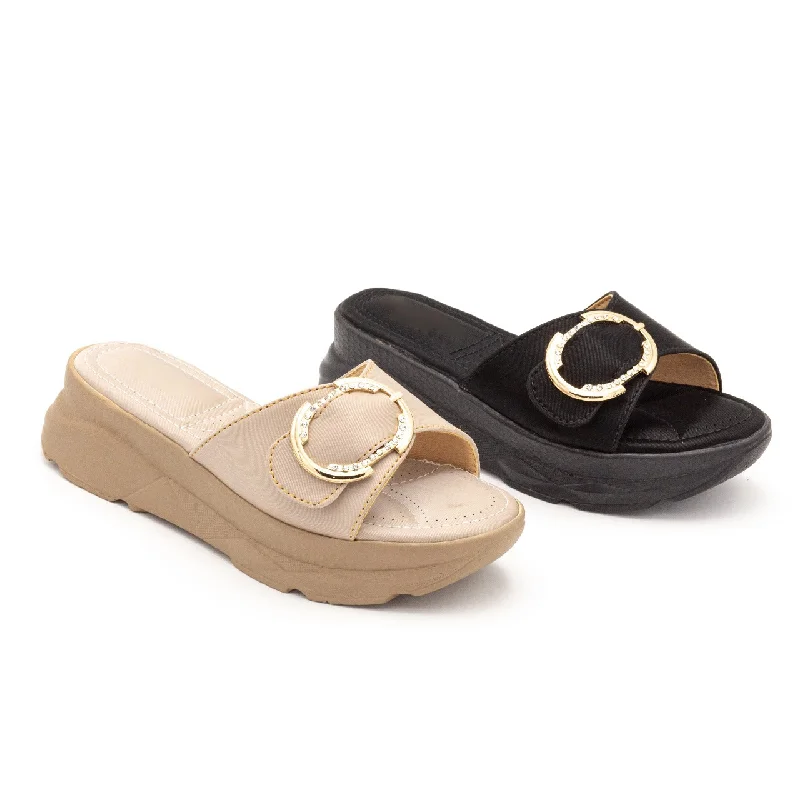 Men's slippers with a padded collar for comfort M0106 wedge slipper