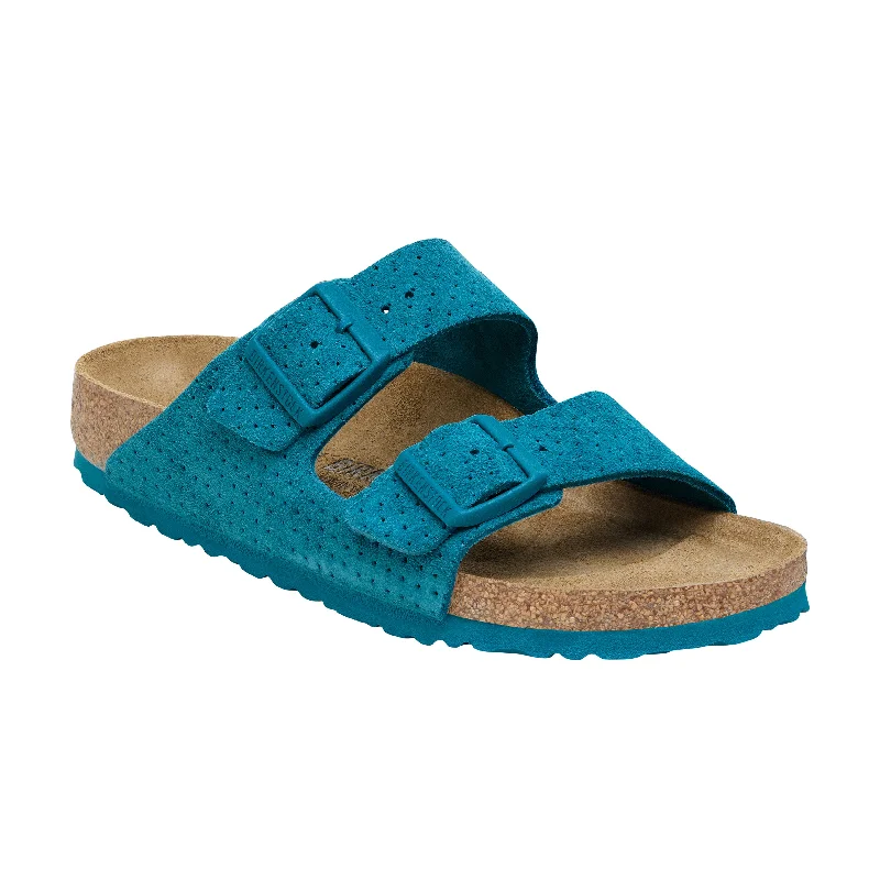 Men's sandals with a padded heel Men's sandals with a padded heel Arizona Deep Turquoise Embossed Suede Leather Men's sandals with a padded heel Men's sandals with a padded heel Arizona Deep Turquoise Embossed Suede Leather