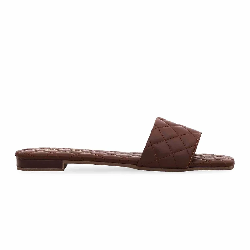 Men's slippers with a non - slip outsole for safety Brown Formal Slipper FR8217