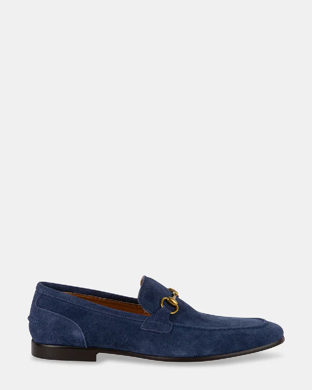 Men's leather loafers with a penny slot Men's leather loafers with a penny slot BRAAVE NAVY SUEDE Men's leather loafers with a penny slot Men's leather loafers with a penny slot BRAAVE NAVY SUEDE