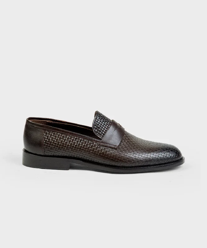 Men's loafers with a cushioned footbed Men's loafers with a cushioned footbed Brown Woven Leather Shoes Men's loafers with a cushioned footbed Men's loafers with a cushioned footbed Brown Woven Leather Shoes