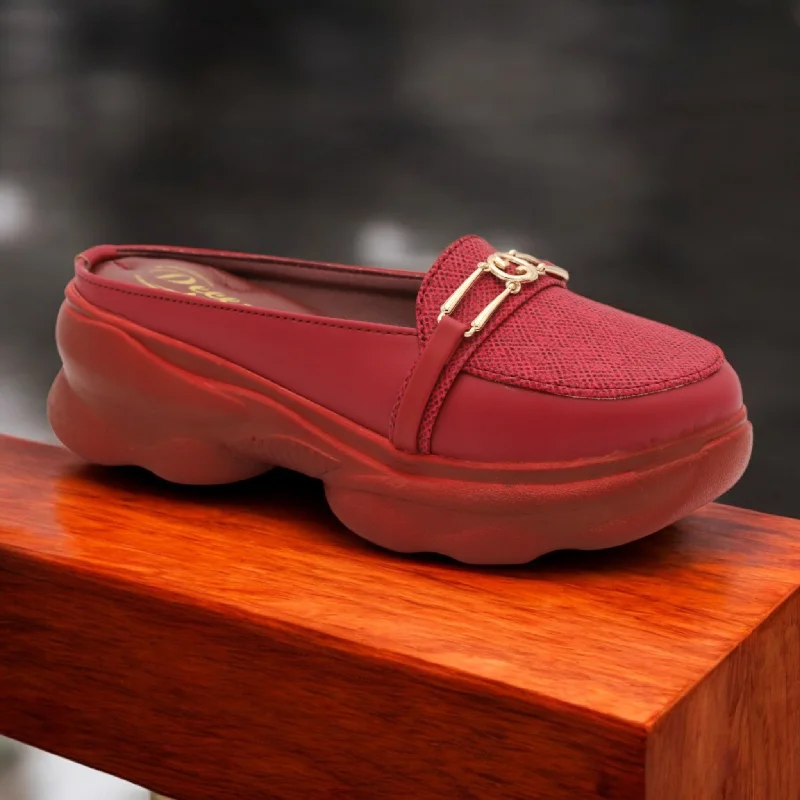 Leather men's slippers with a mule style M0487 open back