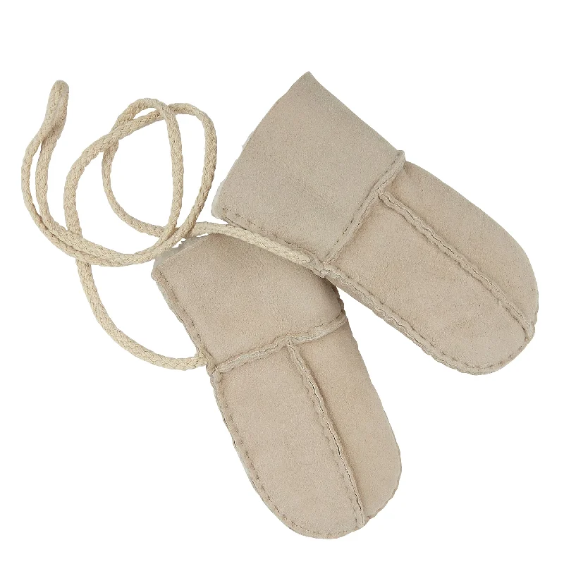 Men's slippers with a leather sole for a classic look Baby Sheepskin Mittens