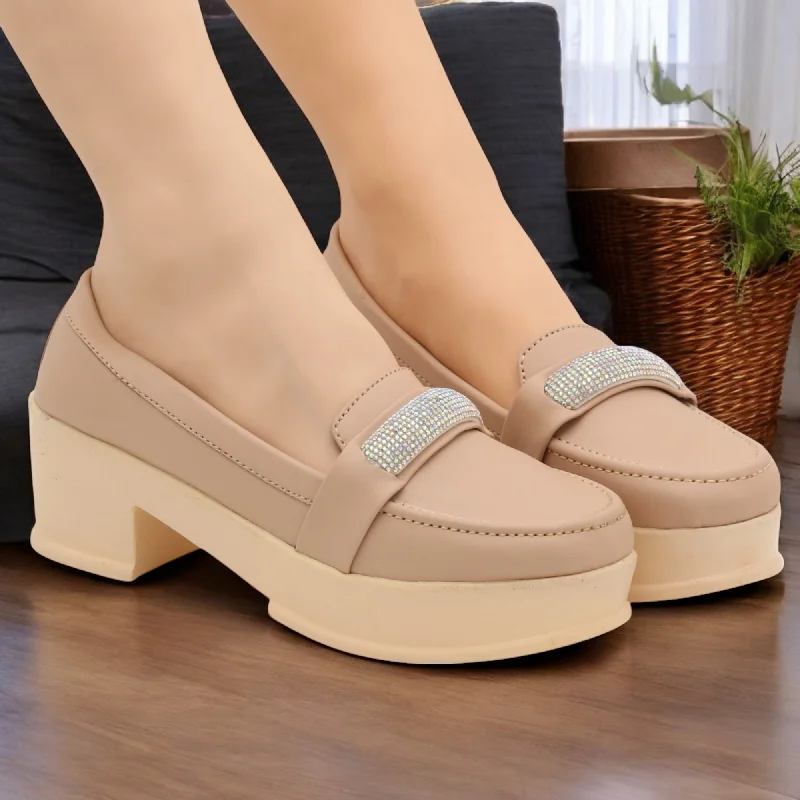 Men's slippers with a memory foam insole M0437 block heel