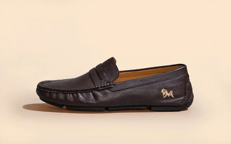 Men's loafers with a low - heeled design Men's loafers with a low - heeled design Dress Loafers : Brown Men's loafers with a low - heeled design Men's loafers with a low - heeled design Dress Loafers : Brown