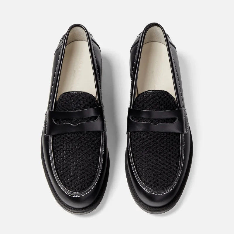 Men's loafers with a low - heeled design Men's loafers with a low - heeled design Wilde Black Rattan Penny Loafer - Men's Men's loafers with a low - heeled design Men's loafers with a low - heeled design Wilde Black Rattan Penny Loafer - Men's