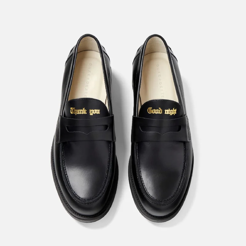 Men's loafers with a smooth leather finish Men's loafers with a smooth leather finish Wilde Thank You, Good Night Penny Loafer - Men's Men's loafers with a smooth leather finish Men's loafers with a smooth leather finish Wilde Thank You, Good Night Penny Loafer - Men's
