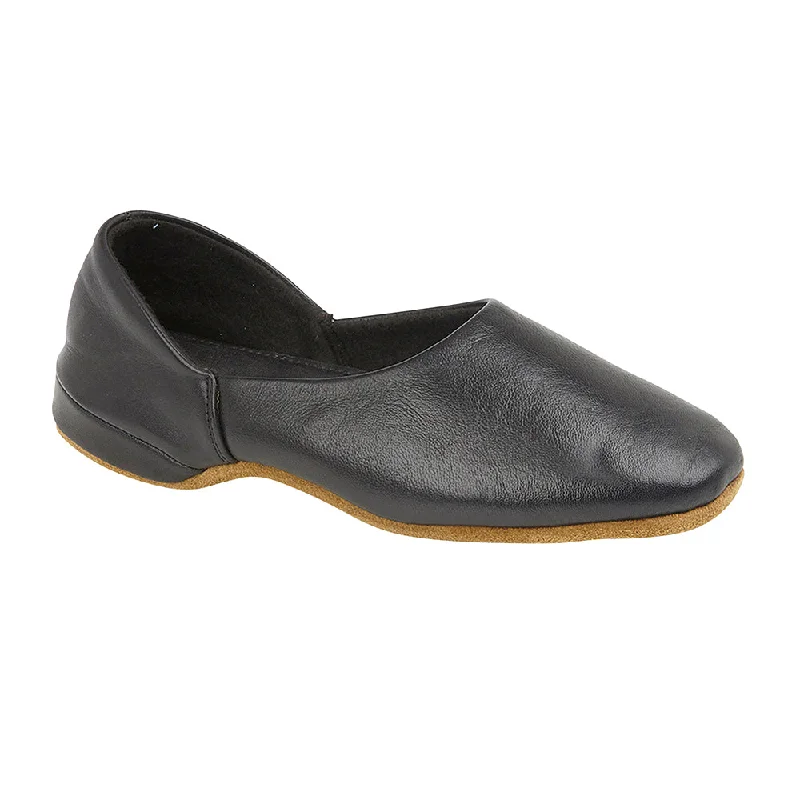 Men's slippers with a wool blend upper for warmth FRED Mens Leather Slippers