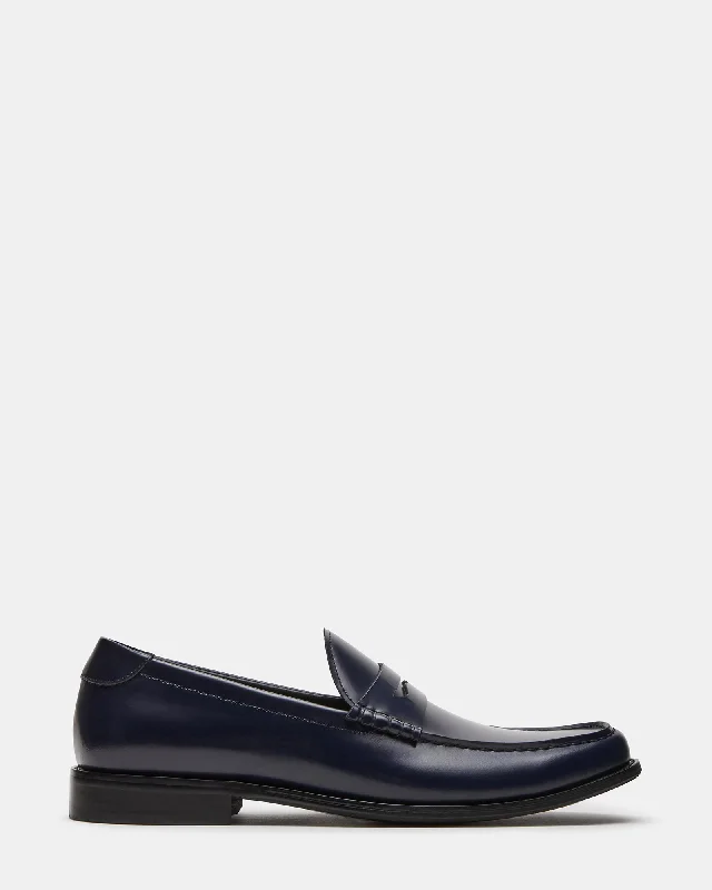 Men's loafers with a leather lining for comfort Men's loafers with a leather lining for comfort TOPIA NAVY BOX LEATHER Men's loafers with a leather lining for comfort Men's loafers with a leather lining for comfort TOPIA NAVY BOX LEATHER