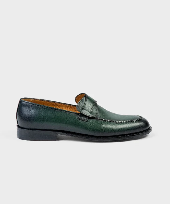 Men's leather loafers with a penny slot Men's leather loafers with a penny slot Green Leather Loafer Men's leather loafers with a penny slot Men's leather loafers with a penny slot Green Leather Loafer