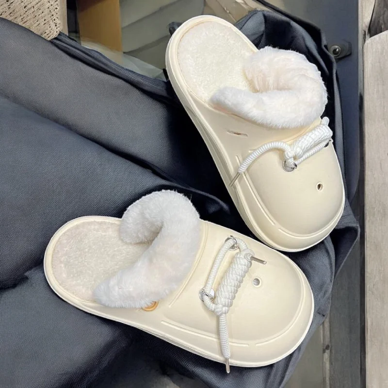 Slipper - boot style men's slippers for cold feet Warm half shoes