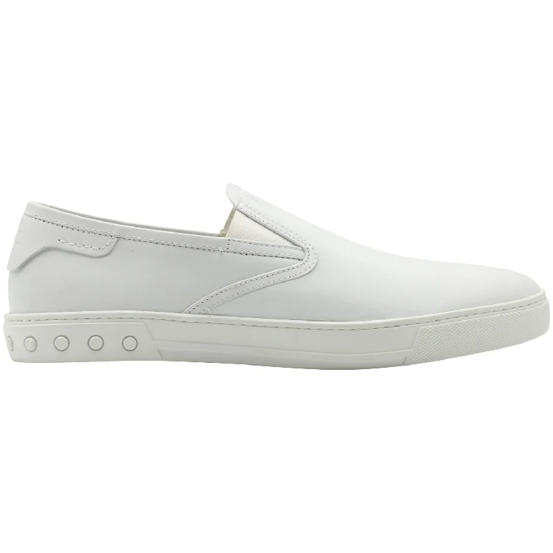 Men's loafers with a cushioned footbed Men's loafers with a cushioned footbed Tods Pantofola Slip-on Loafers in White Leather