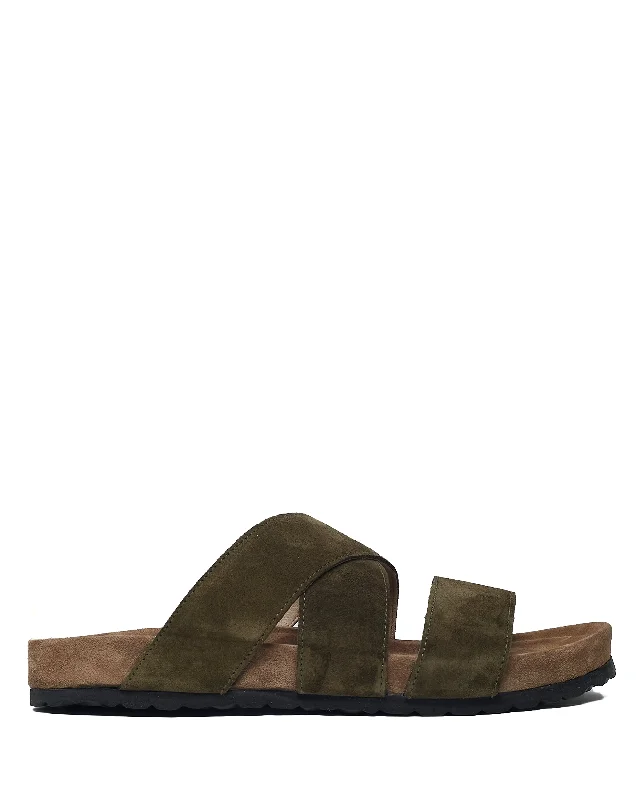 Men's sandals with a perforated leather upper for ventilation Men's sandals with a perforated leather upper for ventilation James Suede Khaki Men's sandals with a perforated leather upper for ventilation Men's sandals with a perforated leather upper for ventilation James Suede Khaki