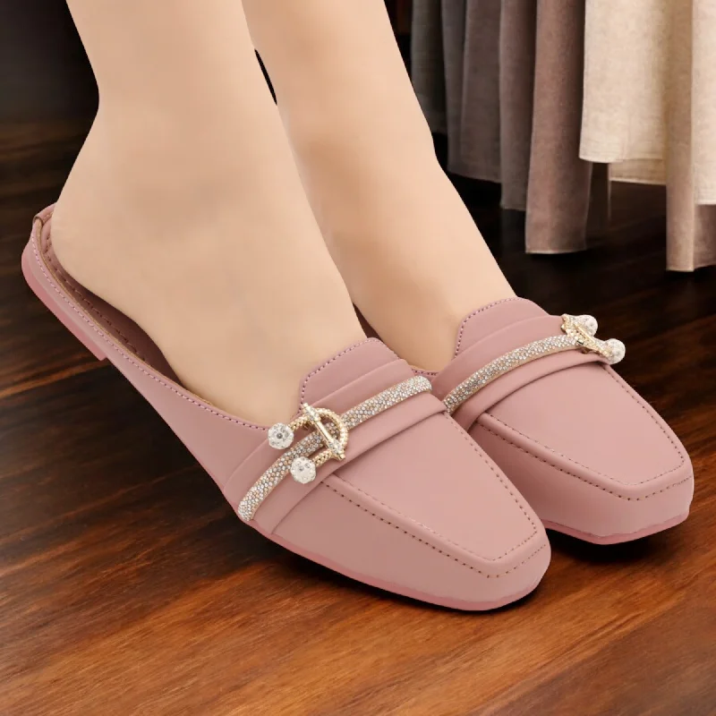 Men's slippers with a padded collar for comfort M0516 open back