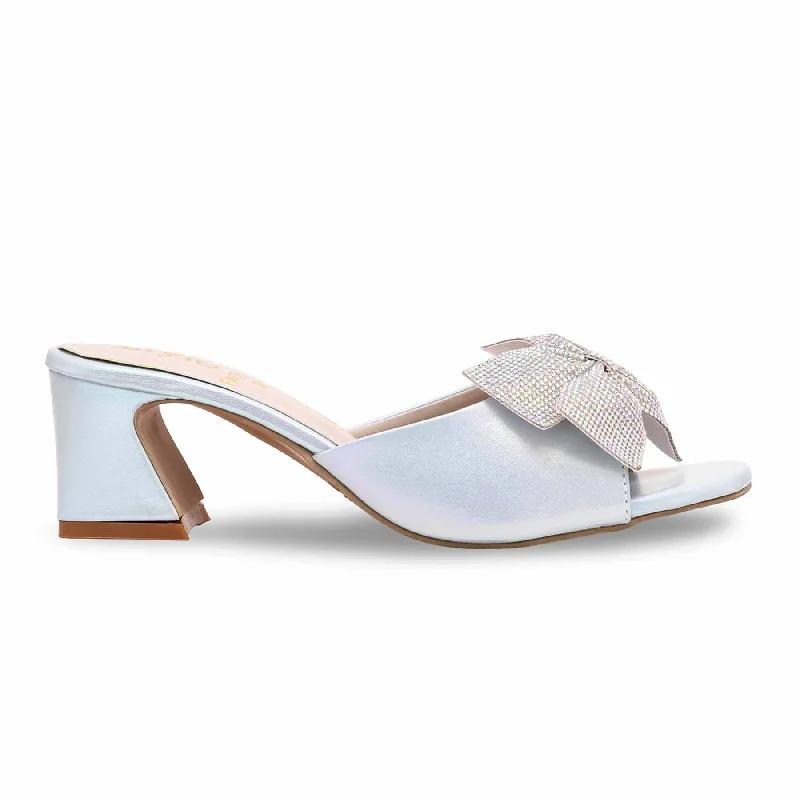Men's slippers with a shock - absorbing midsole Silver Fancy Slipper FN7866