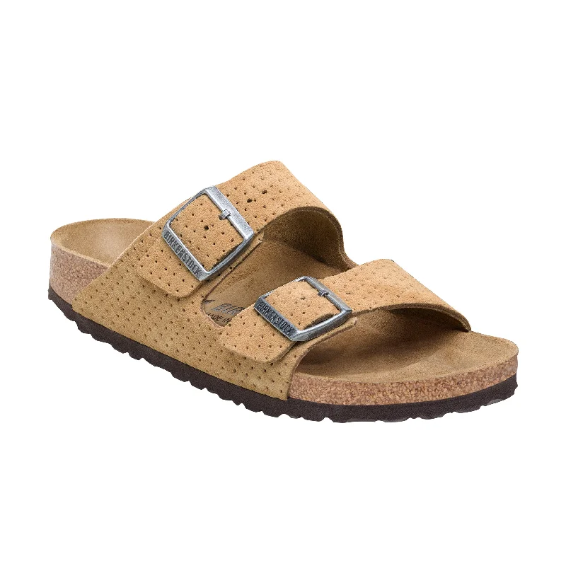 Men's sandals with a buckle closure Men's sandals with a buckle closure Arizona New Beige Embossed Suede Leather