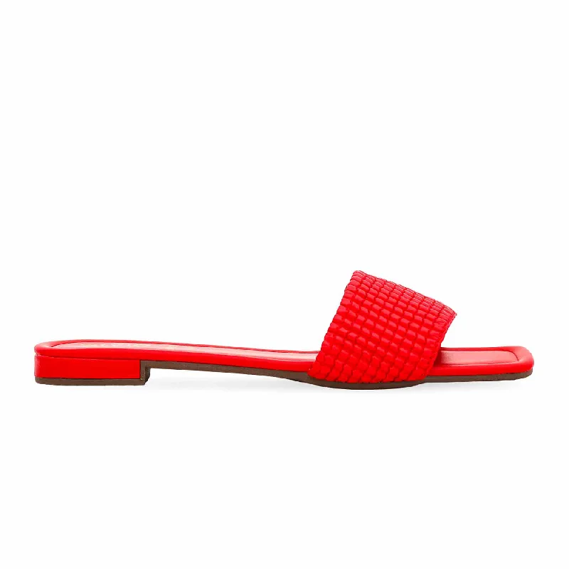 Men's slippers with a stretchy side panel for a better fit Red Formal Slipper FR8230