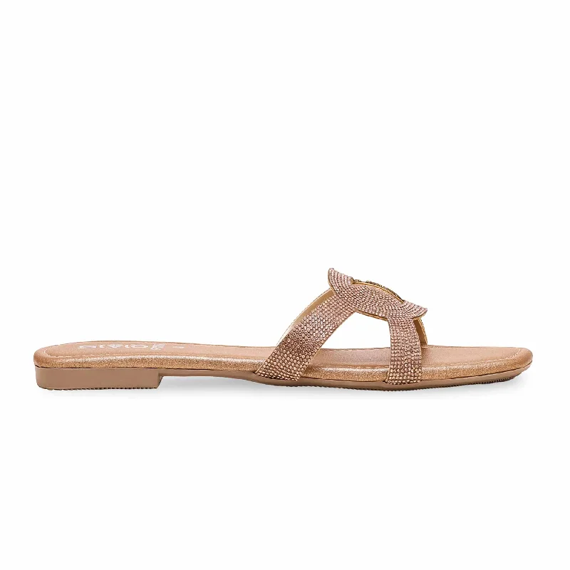 Men's slippers with a decorative pom - pom or tassel Brown Fancy Slipper FN7879
