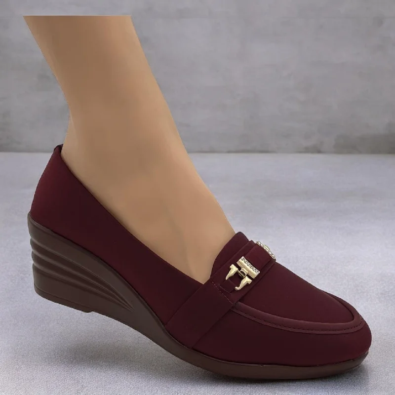 Men's slippers with a rubber sole for outdoor use M0546 silk wedge