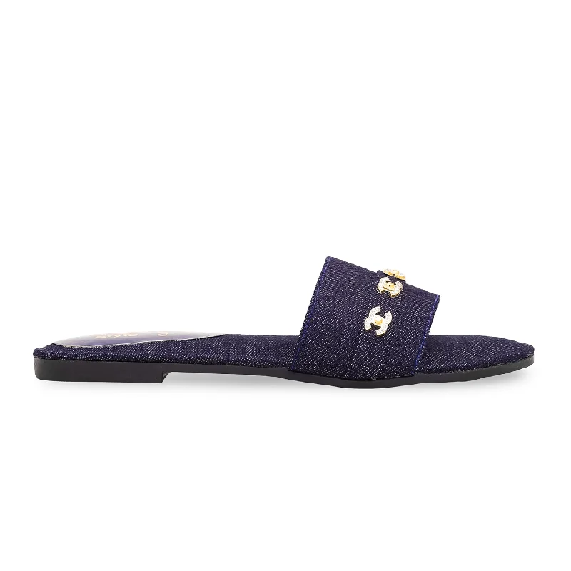 Men's slippers with a breathable fabric upper Navy Casual Slipper CL1758