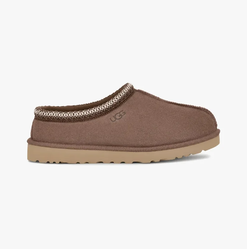 Men's plush slippers with a faux fur lining UGG TASMAN Mens Full Slippers Caribou
