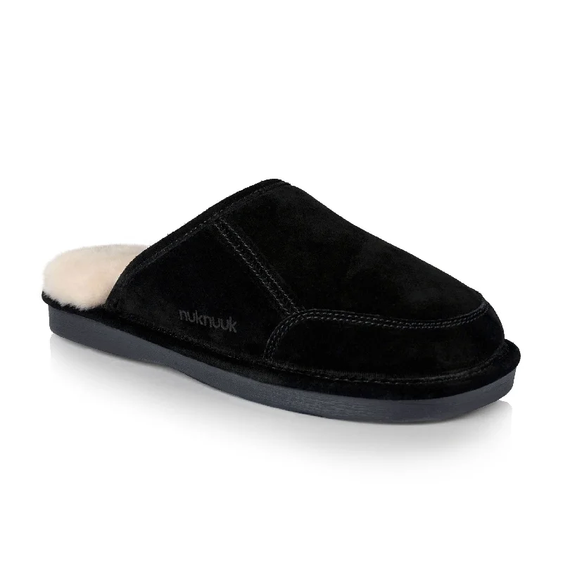 Men's slippers with a removable insole for cleaning Brandon men's slipper (Black)