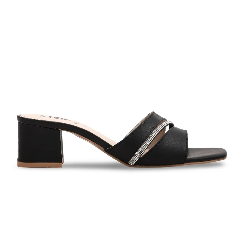 Men's slippers with a padded footbed for all - day comfort Black Formal Slipper FR8139