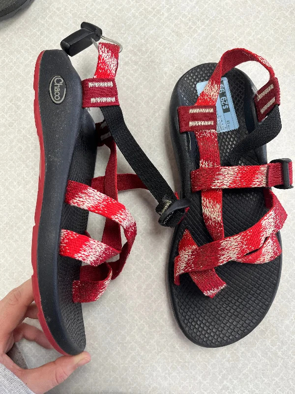 Men's sandals with a durable outer sole Men's sandals with a durable outer sole Sandals Flats By Chacos In Red & White, Size: 10 Men's sandals with a durable outer sole Men's sandals with a durable outer sole Sandals Flats By Chacos In Red & White, Size: 10