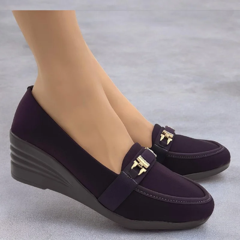 Men's slippers with a pointed toe for a stylish appearance M0546 silk wedge