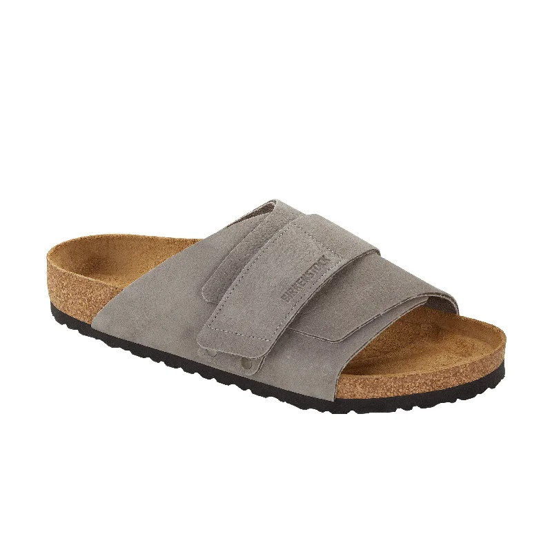 Men's sandals with a cushioned footbed Men's sandals with a cushioned footbed Kyoto Desert Buck Whale Grey Nubuck Leather Men's sandals with a cushioned footbed Men's sandals with a cushioned footbed Kyoto Desert Buck Whale Grey Nubuck Leather