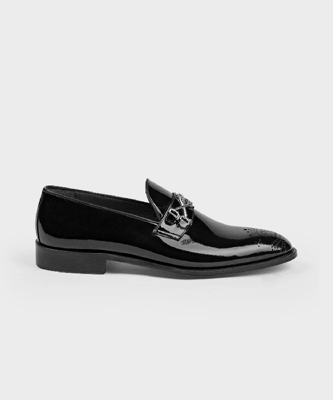Men's loafers with a low - heeled design Men's loafers with a low - heeled design Patent Leather Shoes Men's loafers with a low - heeled design Men's loafers with a low - heeled design Patent Leather Shoes