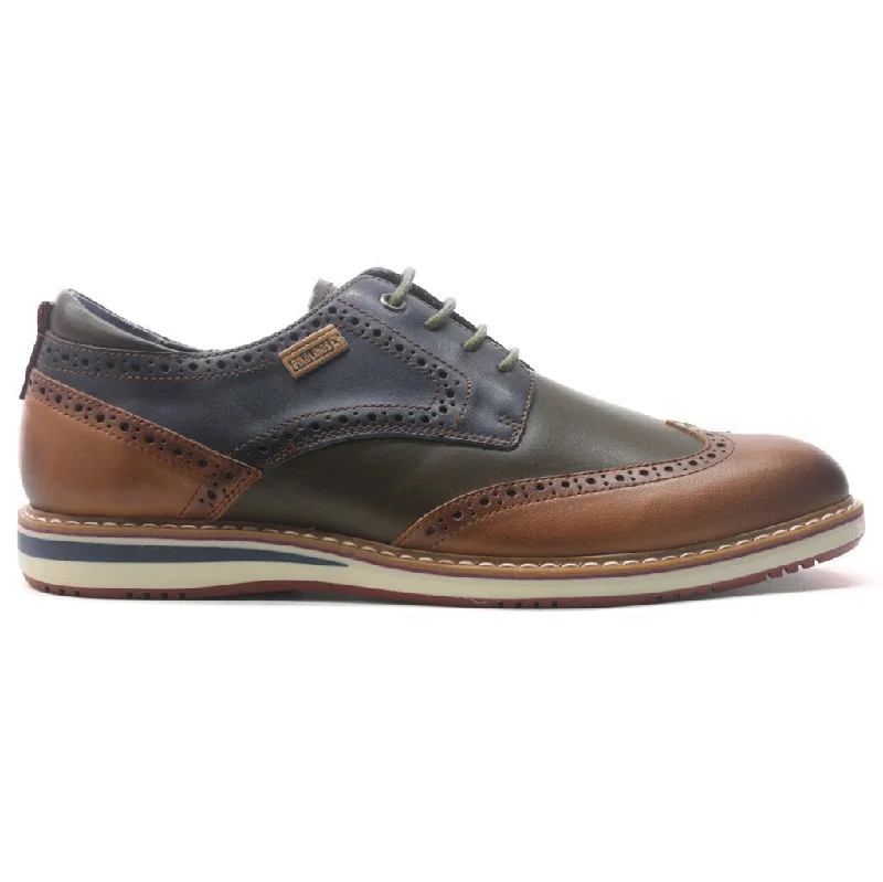 Men's casual shoes with a thick sole for added height Pikolinos Avila Calfskin Leather Men's Brogue Shoes Men's casual shoes with a thick sole for added height Pikolinos Avila Calfskin Leather Men's Brogue Shoes