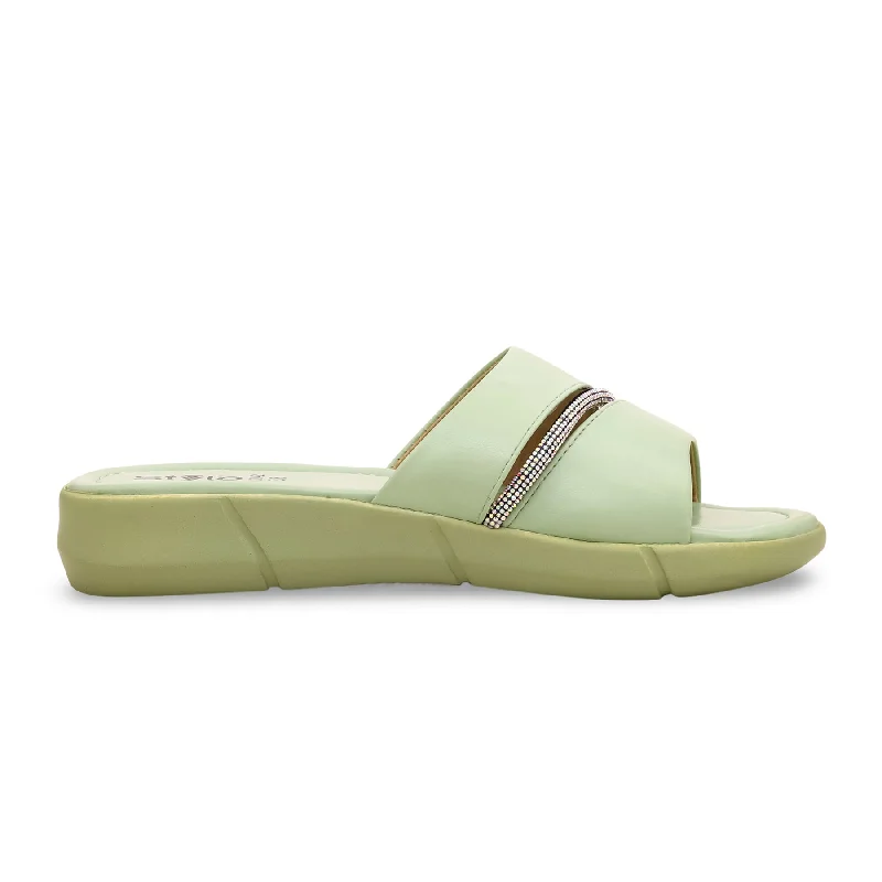 Men's slippers with a logo patch on the side Angoori Formal Slipper PU0042