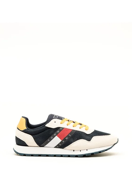 Men's casual sneakers with a mesh upper Tommy Jeans Mens Retro Runner Mix, Navy Multi Men's casual sneakers with a mesh upper Tommy Jeans Mens Retro Runner Mix, Navy Multi