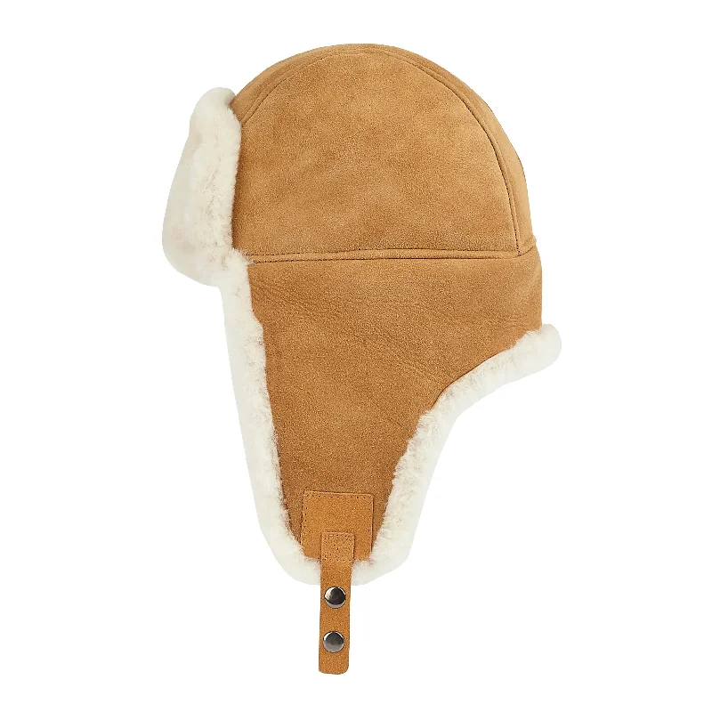Slipper - boot style men's slippers for cold feet MEN'S SHEEPSKIN TRAPPER HAT