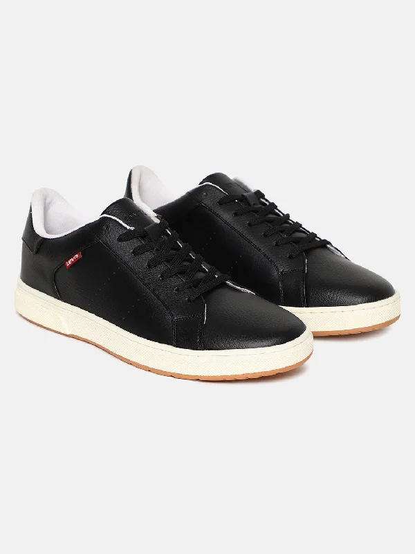 Men's casual shoes with a soft insole for cushioning Men's Black Solid Shoes