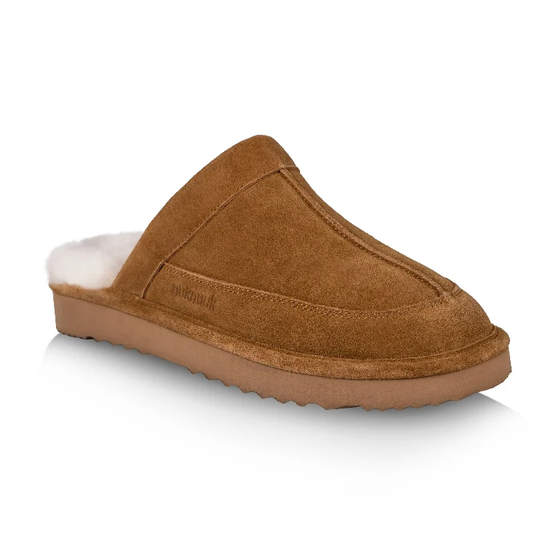 Men's slippers with a leather sole for a classic look Luc men's slipper (Harvest)