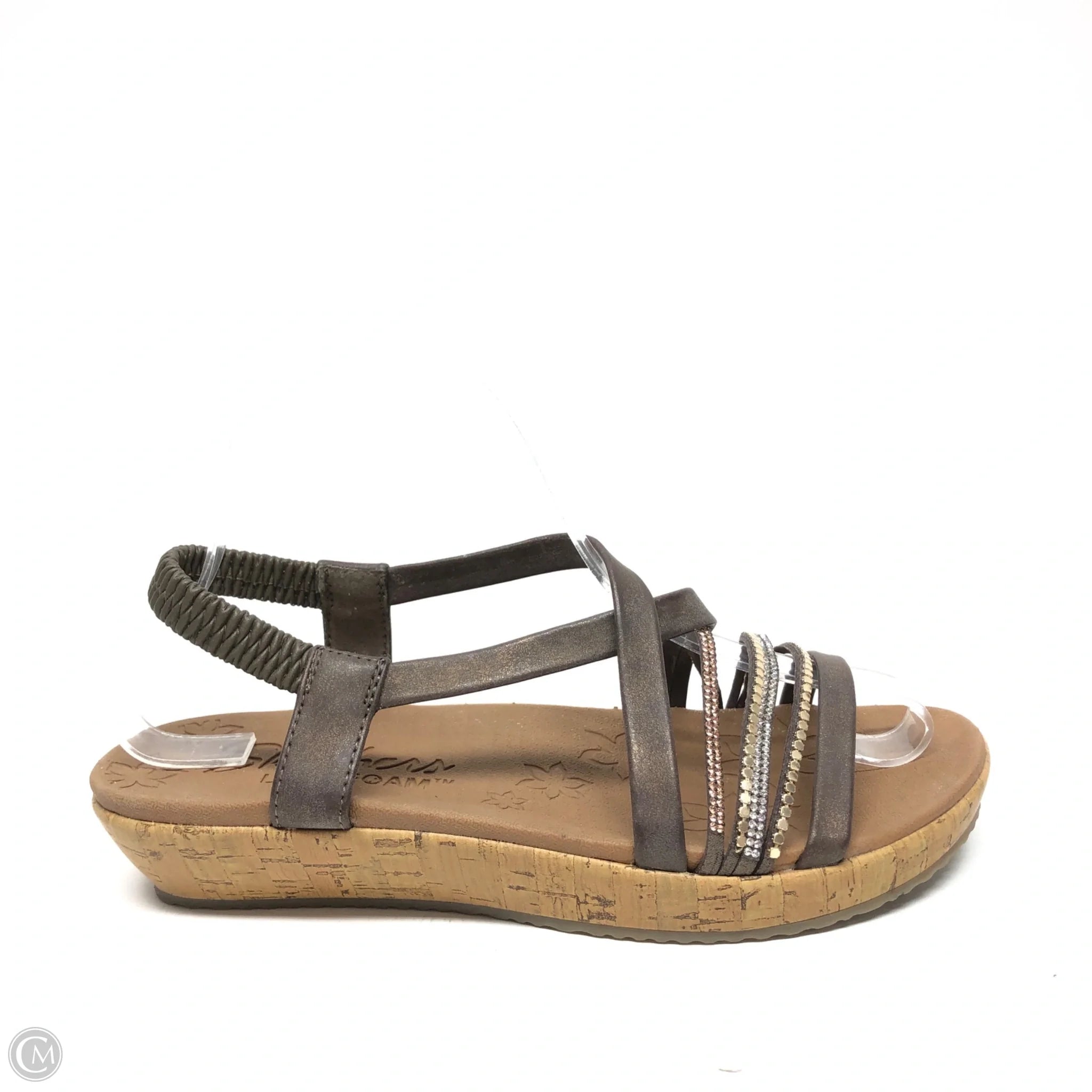 Men's leather sandals with an adjustable strap Men's leather sandals with an adjustable strap Sandals Heels Wedge By Skechers In Taupe, Size: 7 Men's leather sandals with an adjustable strap Men's leather sandals with an adjustable strap Sandals Heels Wedge By Skechers In Taupe, Size: 7