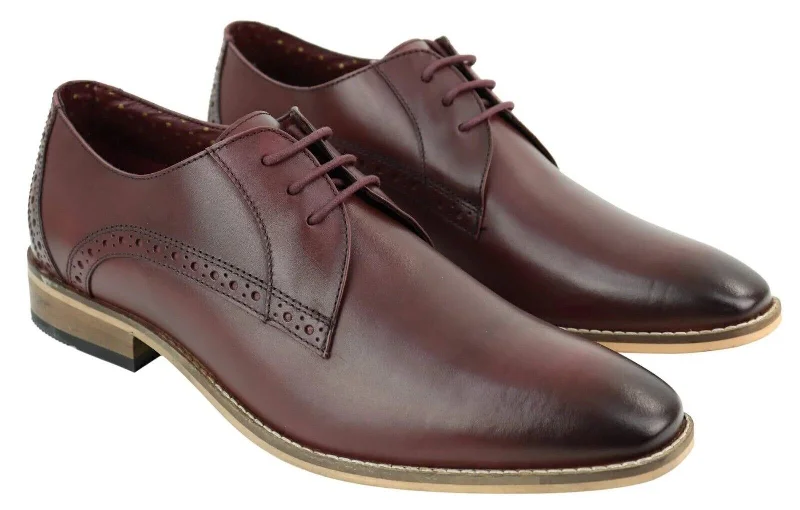 Men's formal shoes with a leather sole and heel Men's formal shoes with a leather sole and heel Mens Classic Oxford Brogue Derby Shoes in Cherry Leather Men's formal shoes with a leather sole and heel Men's formal shoes with a leather sole and heel Mens Classic Oxford Brogue Derby Shoes in Cherry Leather