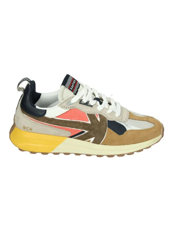 Men's casual shoes with a logo patch on the tongue Men's Textured Sneakers,Multi