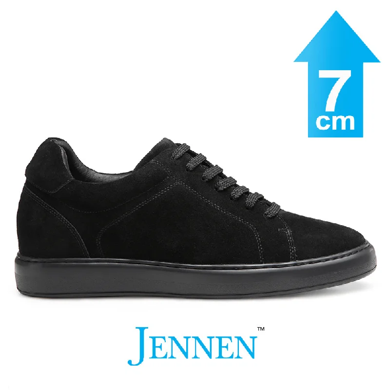 Men's casual shoes with a metallic trim Mr. Jackie 7cm | 2.8 inches Taller Casual Elevator Suede Sneakers Men's casual shoes with a metallic trim Mr. Jackie 7cm | 2.8 inches Taller Casual Elevator Suede Sneakers